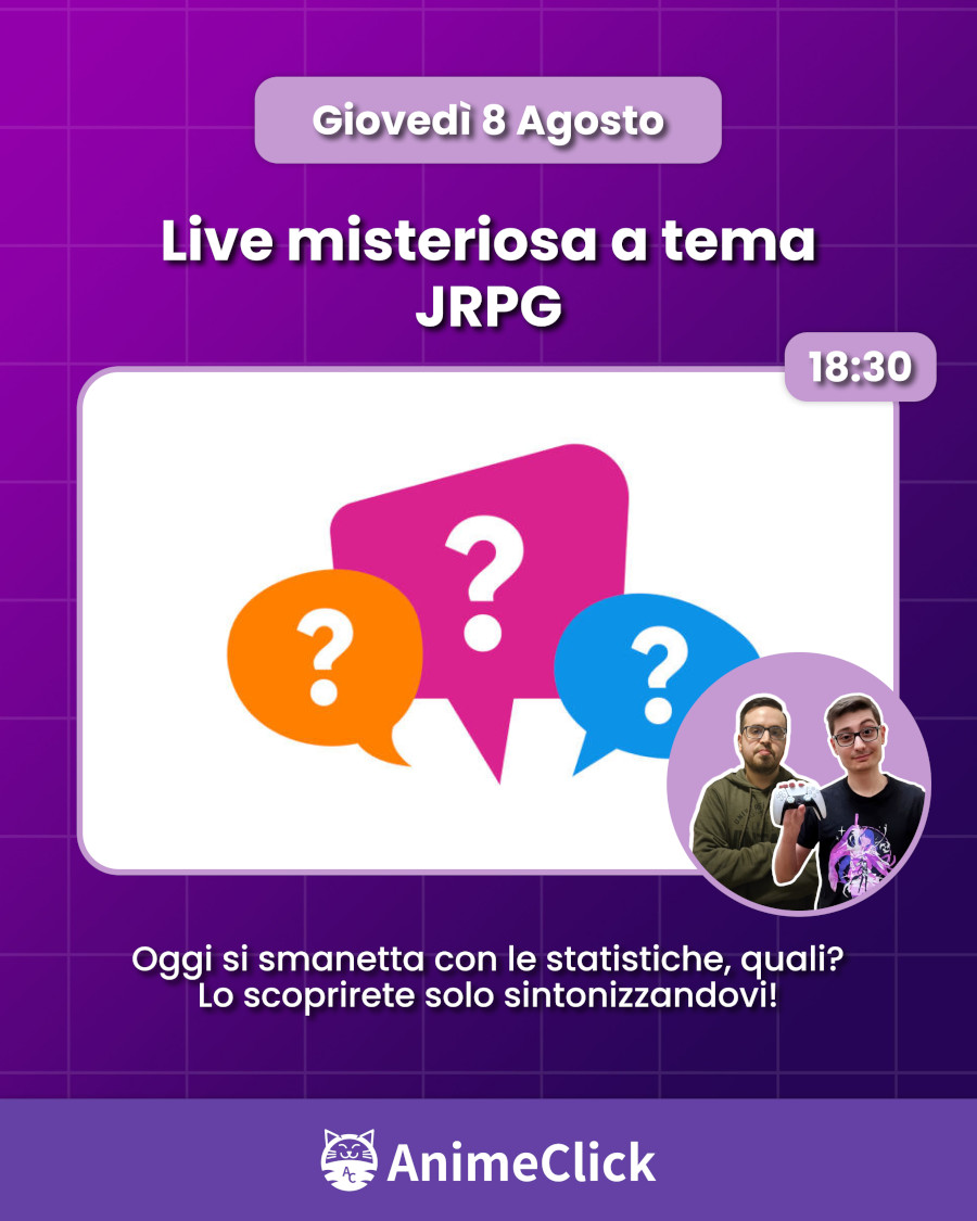 AnimeClick su Twitch: programma dal 5 luglio all'11 agosto AnimeClick su Twitch: programma dal 5 luglio all'11 agosto